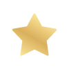 Gold star icon representing customer feedback rating