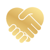 Golden heart icon symbolizing family-run blind fitting service