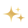 Golden sparkle icon symbolizing quality made to measure blinds