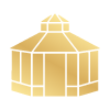 Gold conservatory icon representing conservatory blinds Livingston