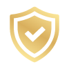 Gold shield icon symbolizing trusted blind fitting service